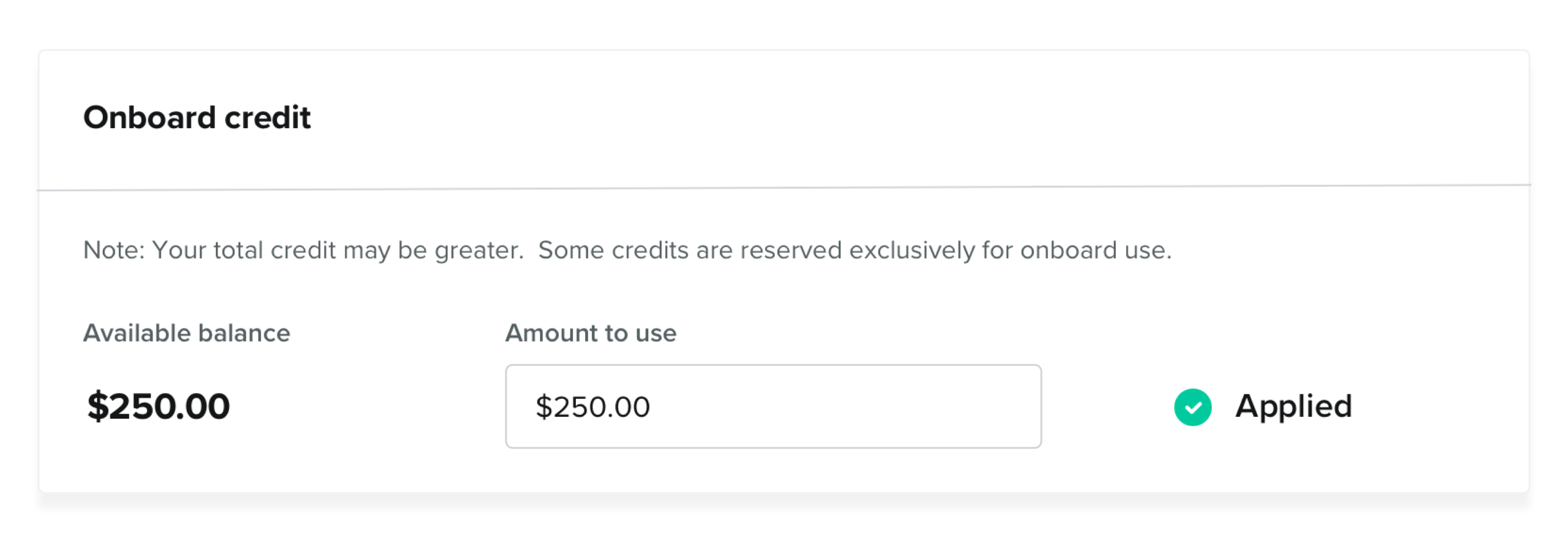 redeeming credit interaction